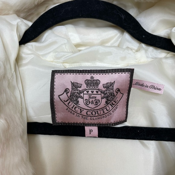 JUICY COUTURE Beige Faux Fur Hooded Bomber Jacket - Picture 4 of 9